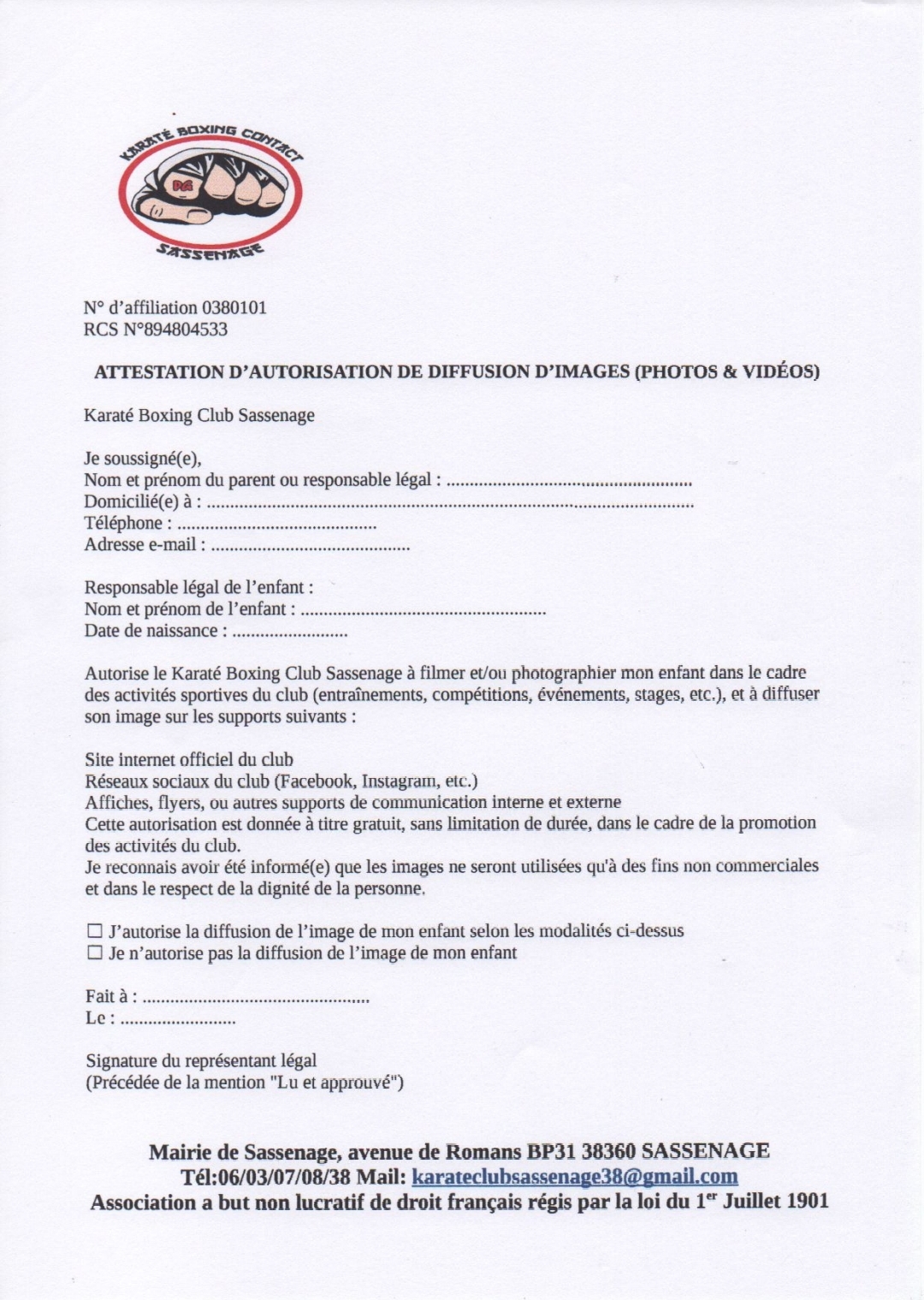 autorisation droit d'image