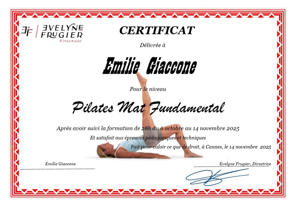 Formation Pilates MAT niveau 1 EG